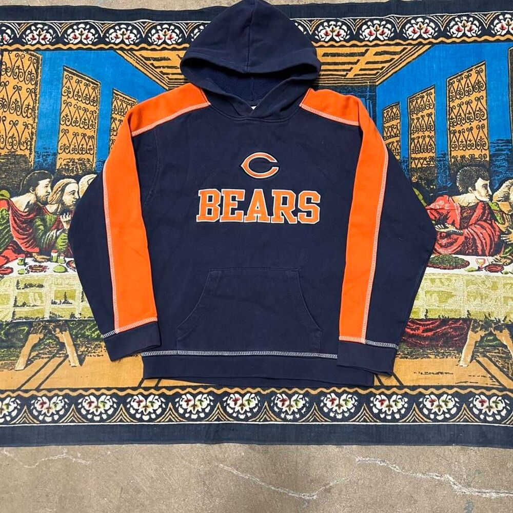 Navy Chicago bears hoodie Size small embroidered sportswear vintage football nfl